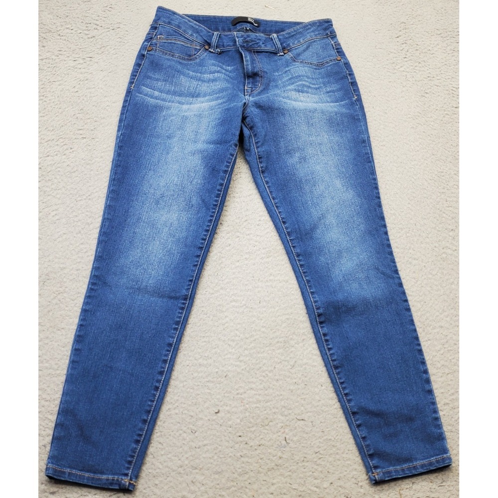 1822 Denim Womens Size 31 Blue Super Stretch 5 Pocket Single Stitch High Waisted
